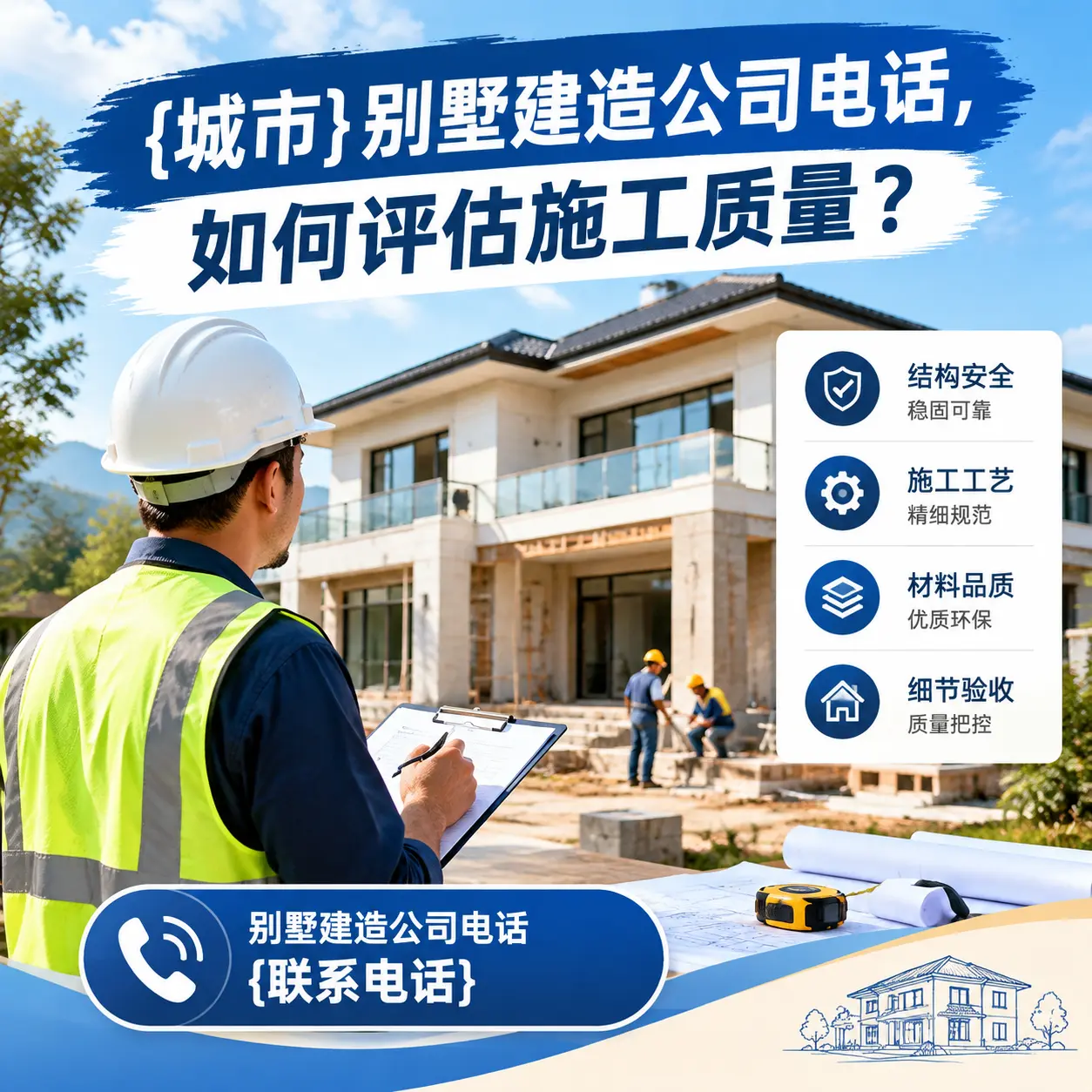 贵定别墅建造公司电话,如何评估施工质量?