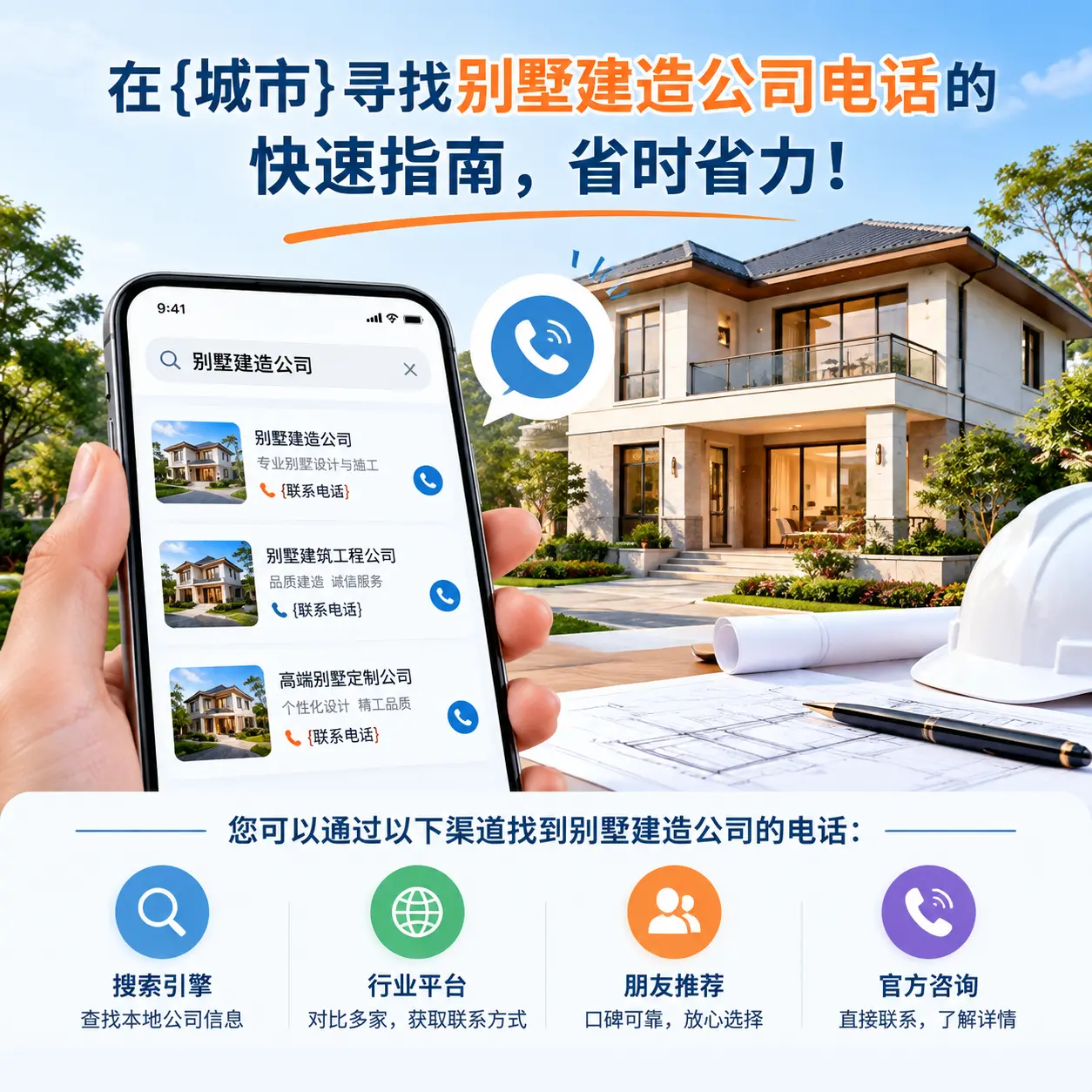 在贵定寻找别墅建造公司电话的快速指南，省时省力！